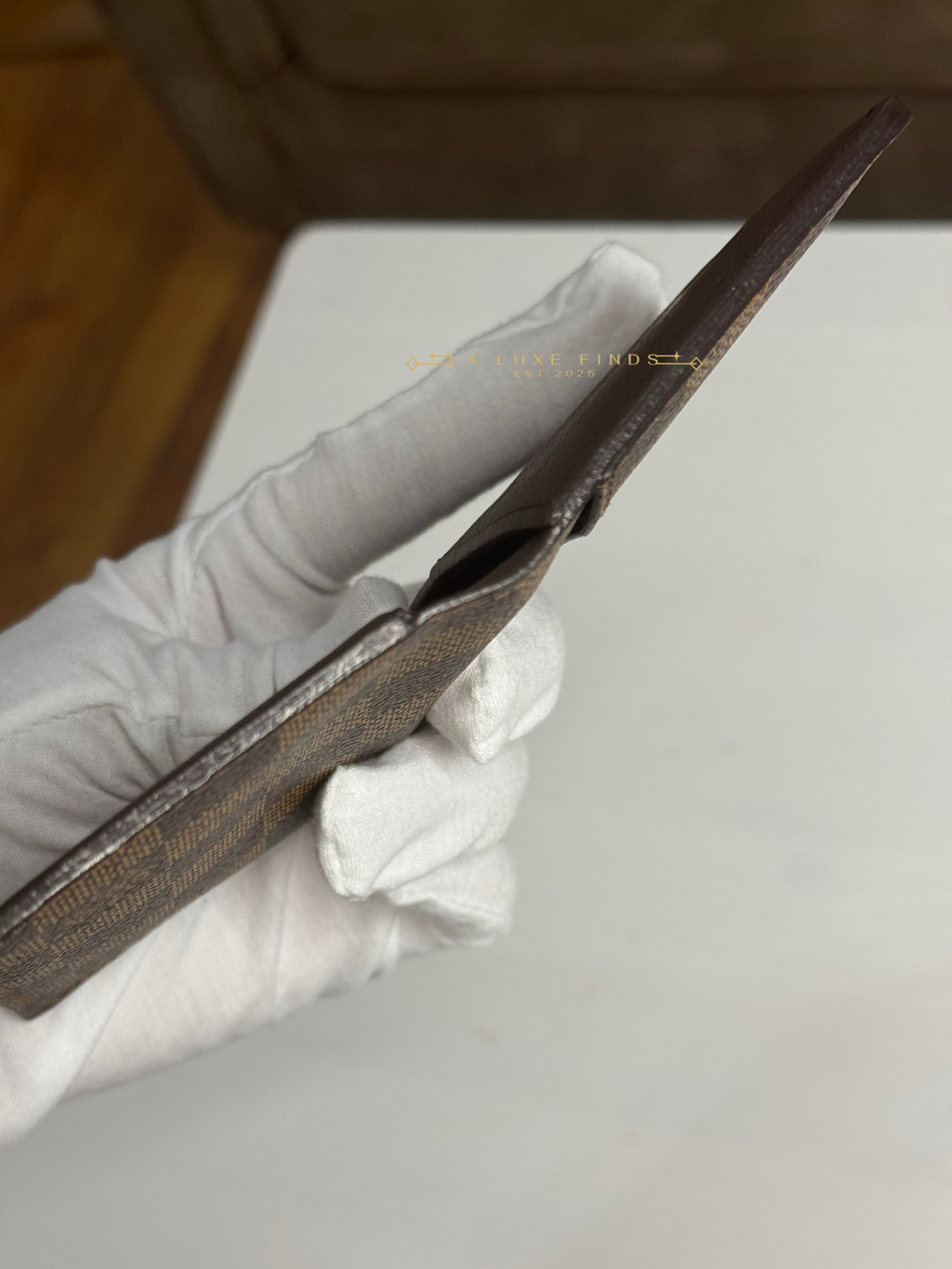 LOUIS VUITTON 2006 Damier Ebene Bi-fold Card Holder