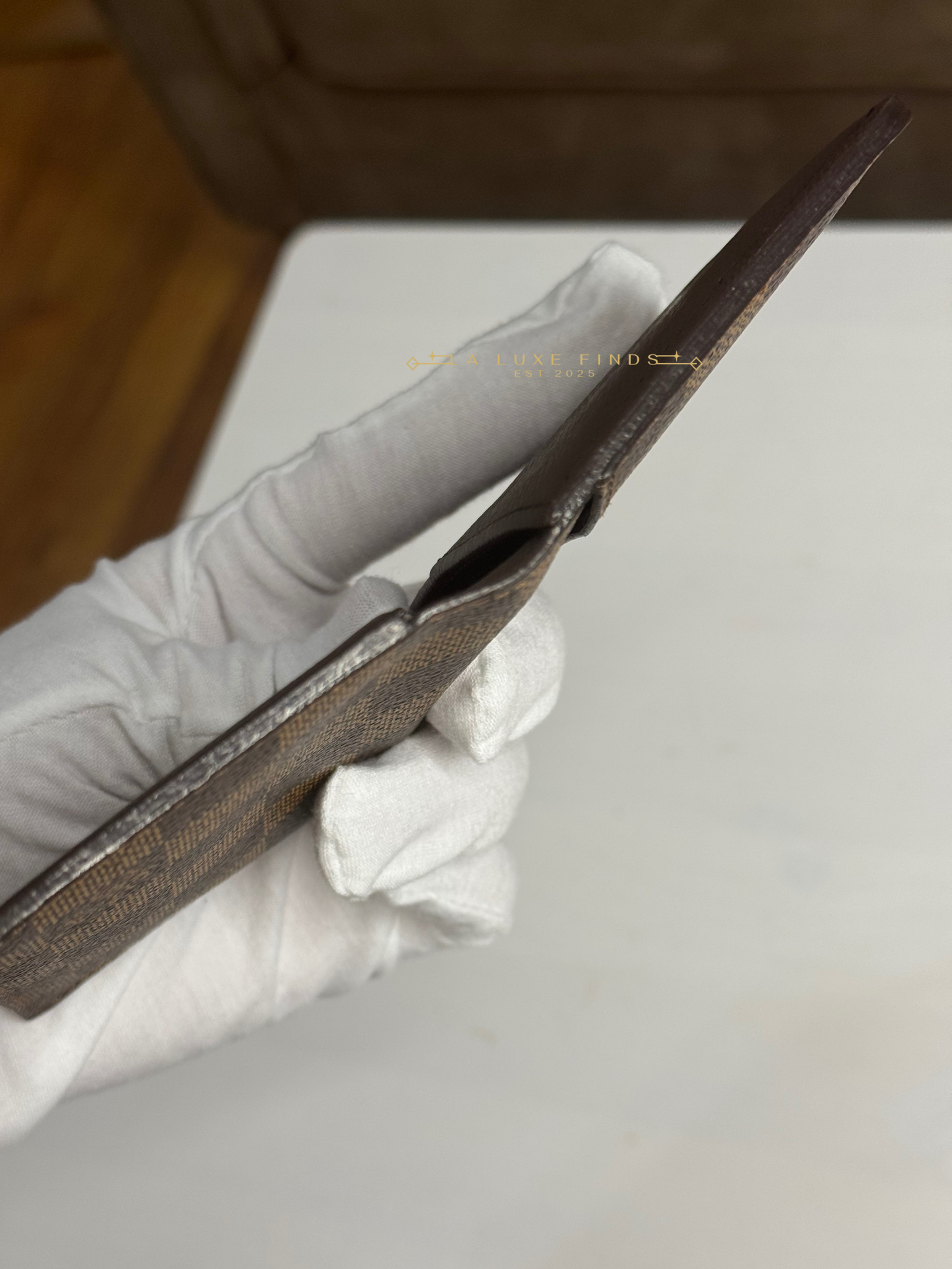 LOUIS VUITTON 2006 Damier Ebene Bi-fold Card Holder