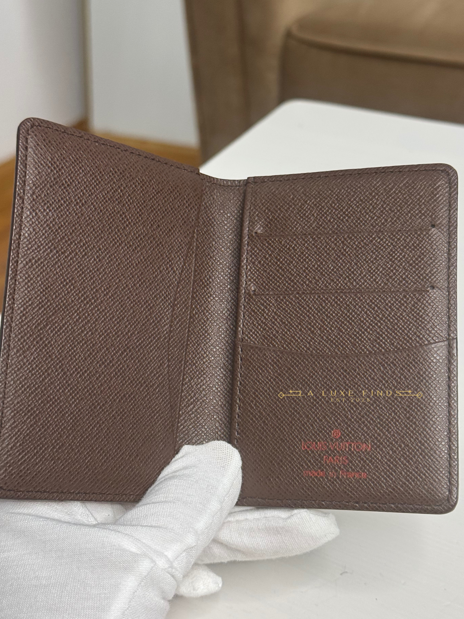 LOUIS VUITTON 2006 Damier Ebene Bi-fold Card Holder