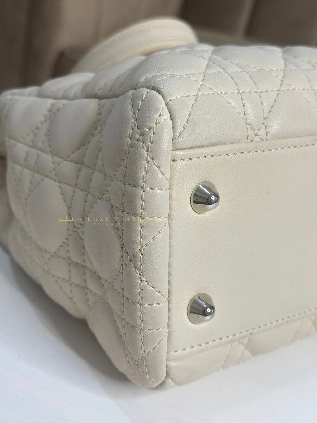DIOR Soft Chain Tote Cannage Quilt Lambskin