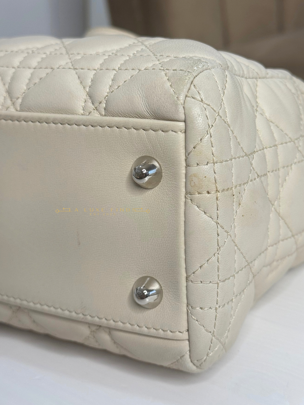 DIOR Soft Chain Tote Cannage Quilt Lambskin