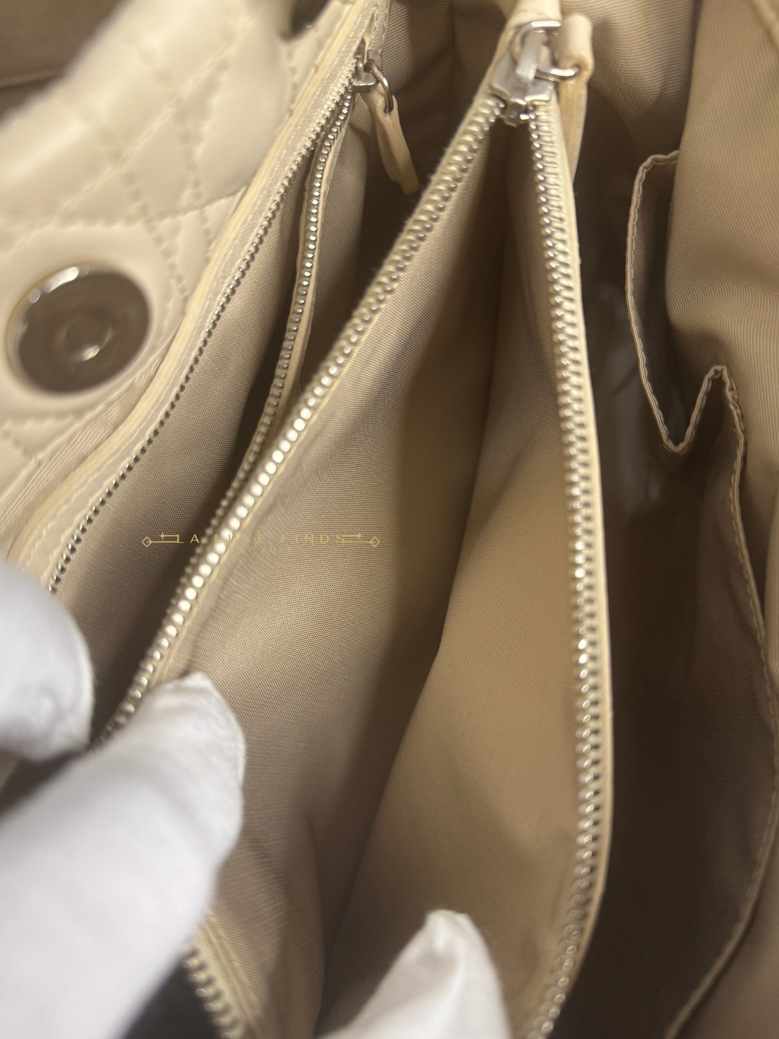 DIOR Soft Chain Tote Cannage Quilt Lambskin