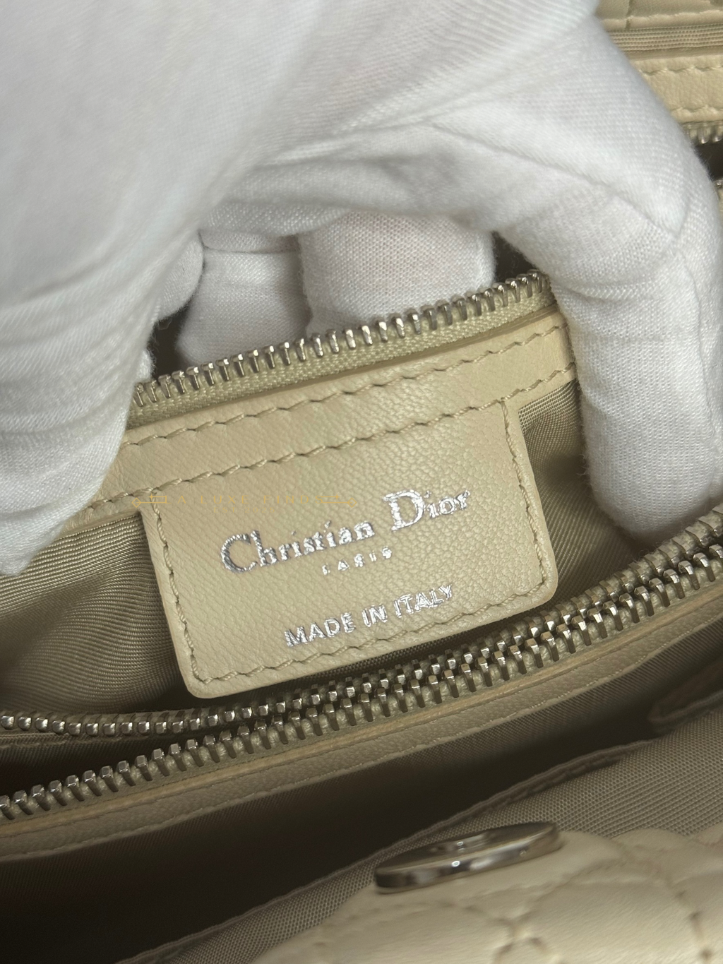 DIOR Soft Chain Tote Cannage Quilt Lambskin