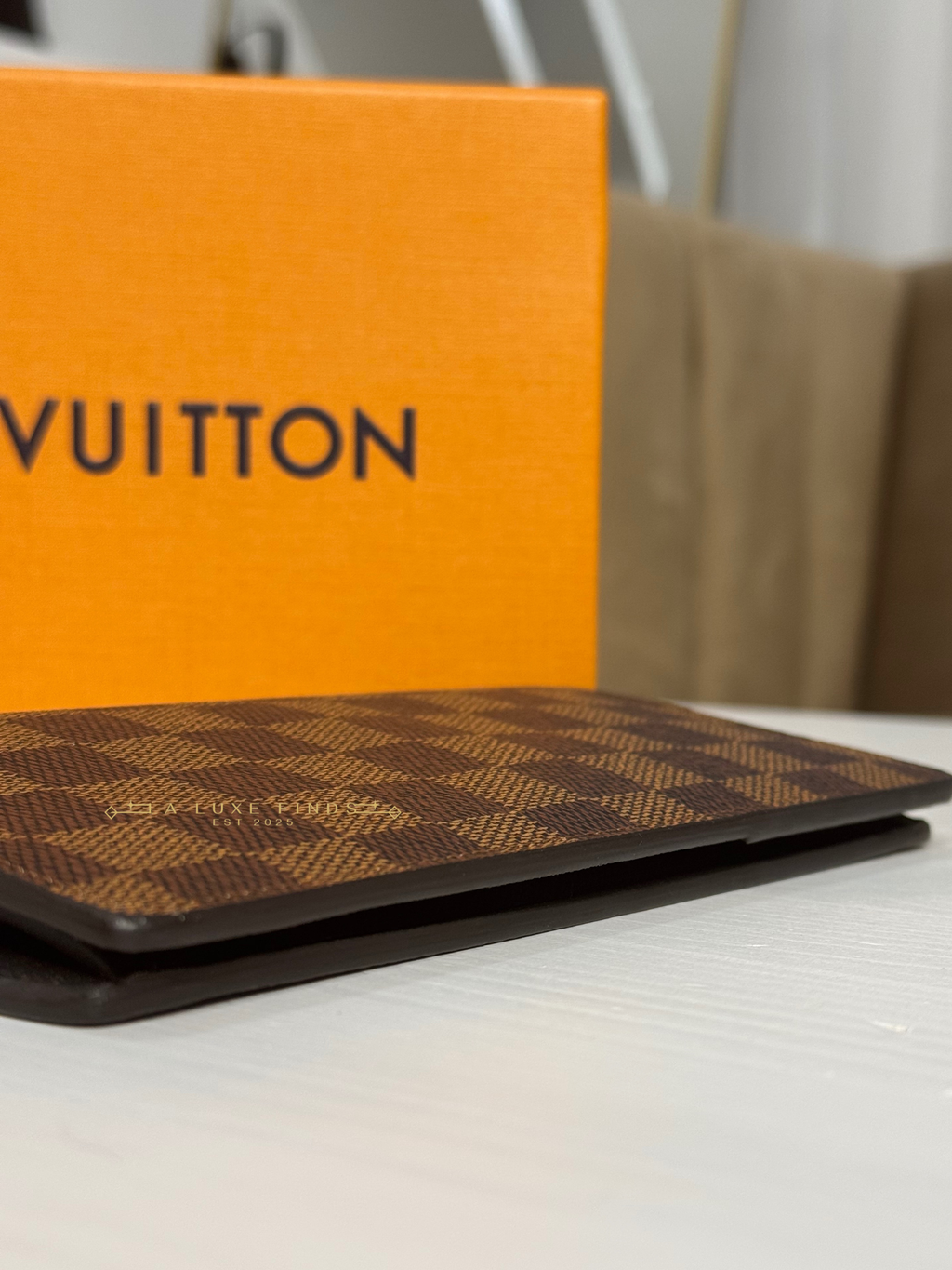 LOUIS VUITTON 2019 Damier Ebene Brazza Long Wallet