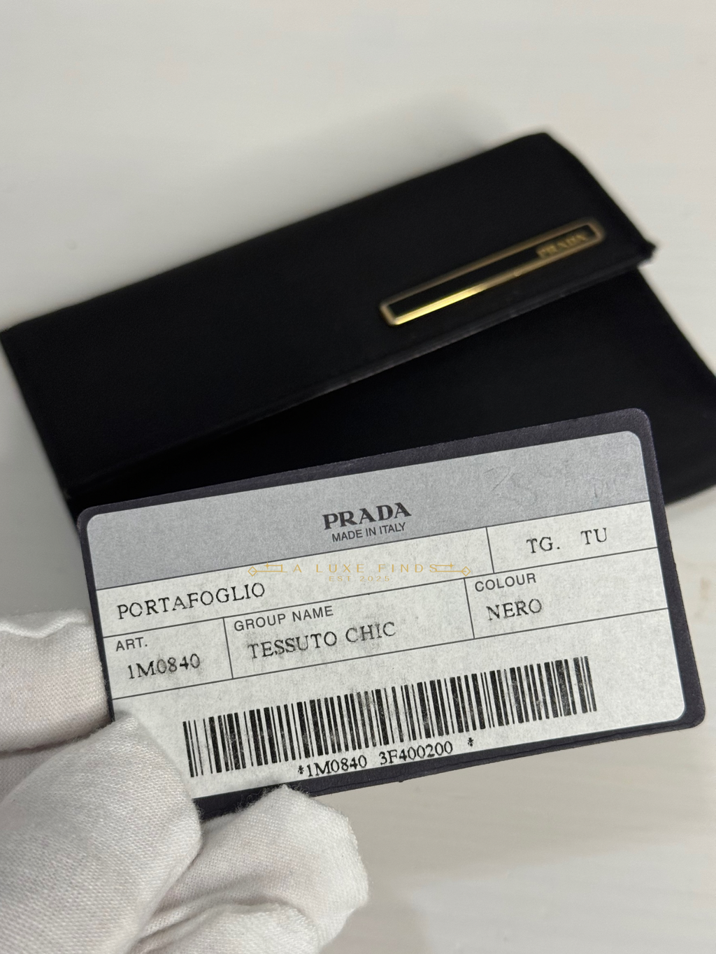 PRADA Tessuto Tri-fold Wallet