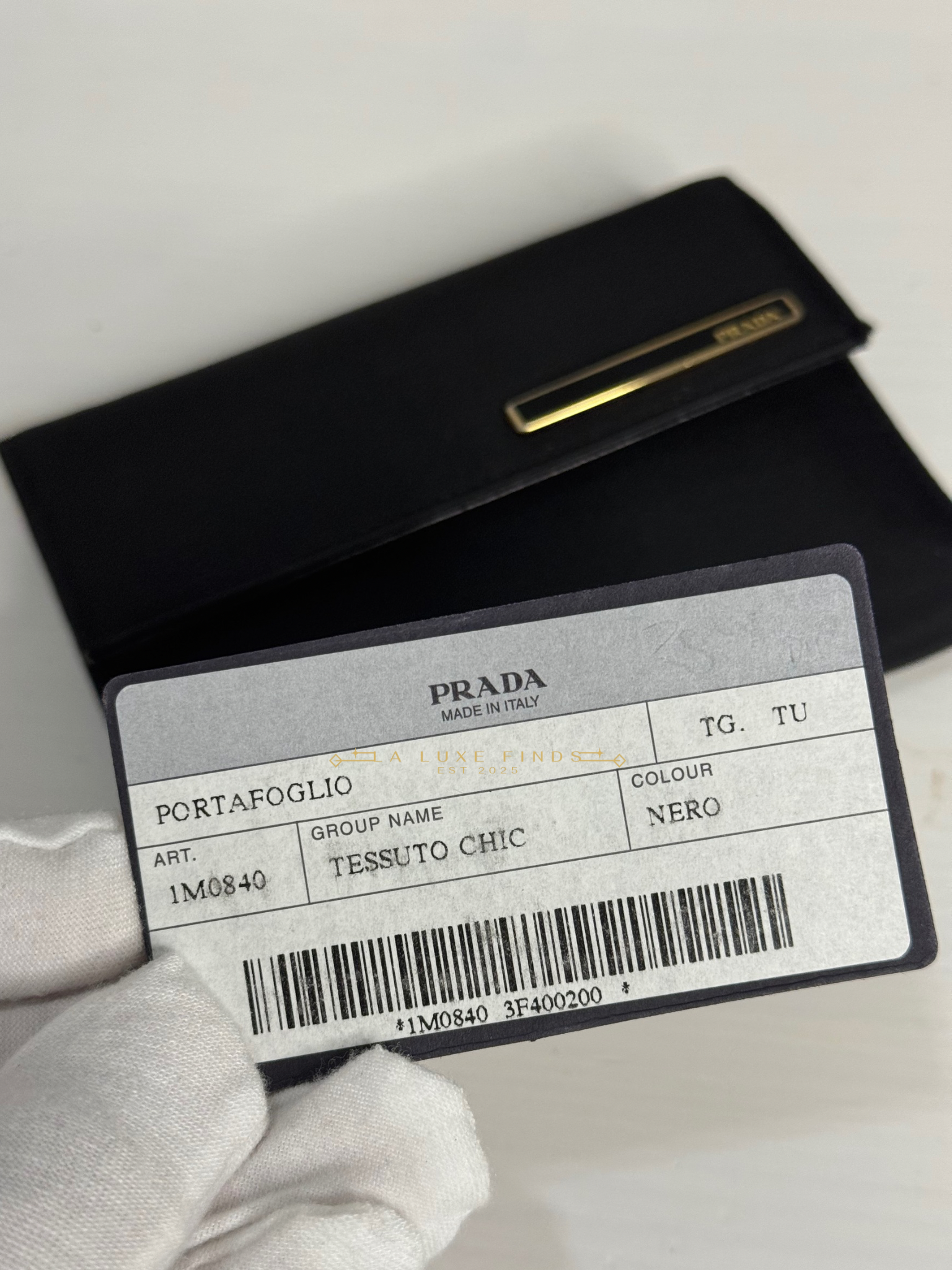 PRADA Tessuto Tri-fold Wallet
