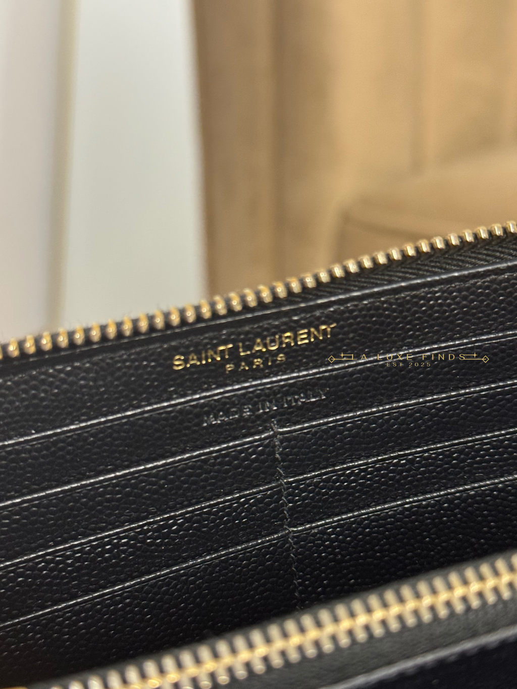 YSL Cassandre Matelasse Zip Around Long Wallet