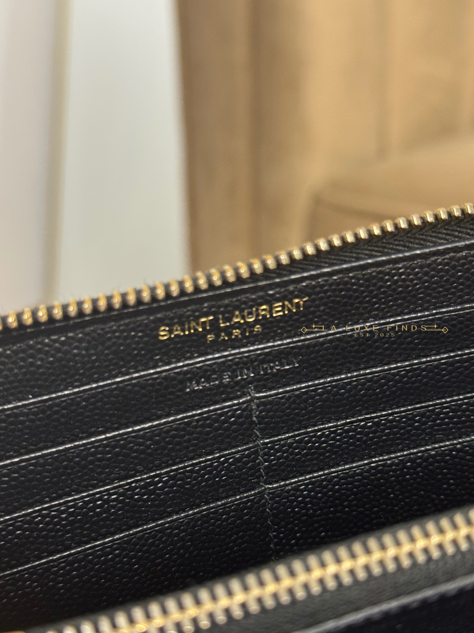 YSL Cassandre Matelasse Zip Around Long Wallet