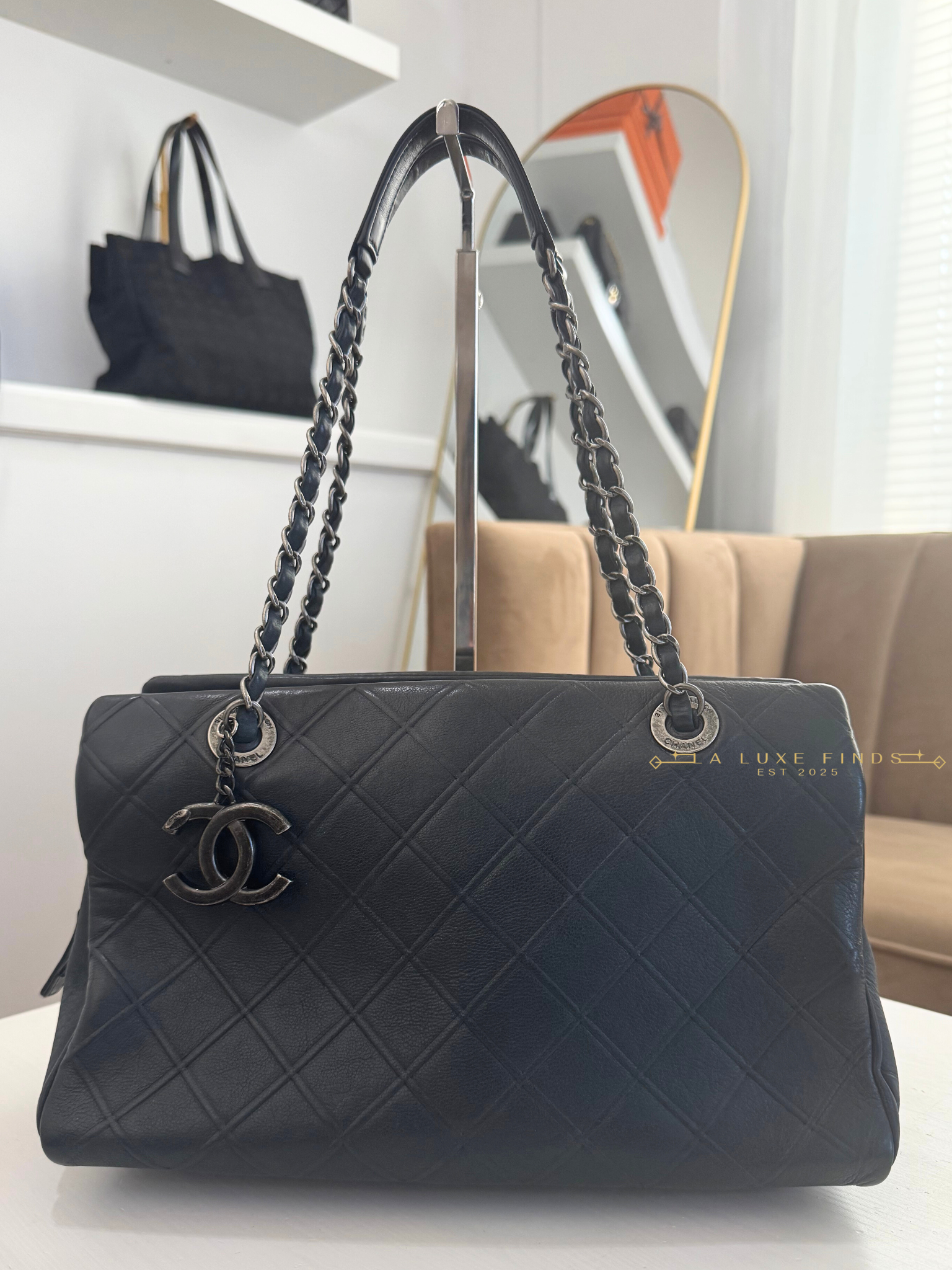 CHANEL 2014 CC Angle Chain Tote