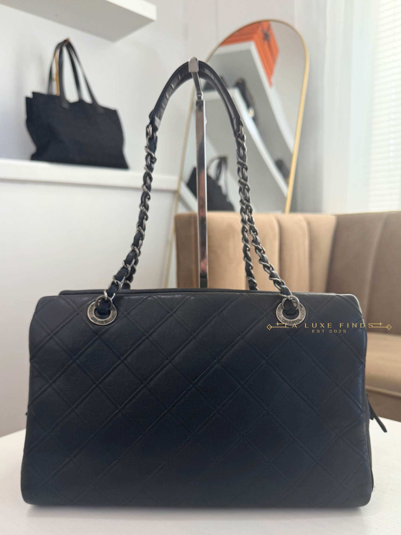 CHANEL 2014 CC Angle Chain Tote
