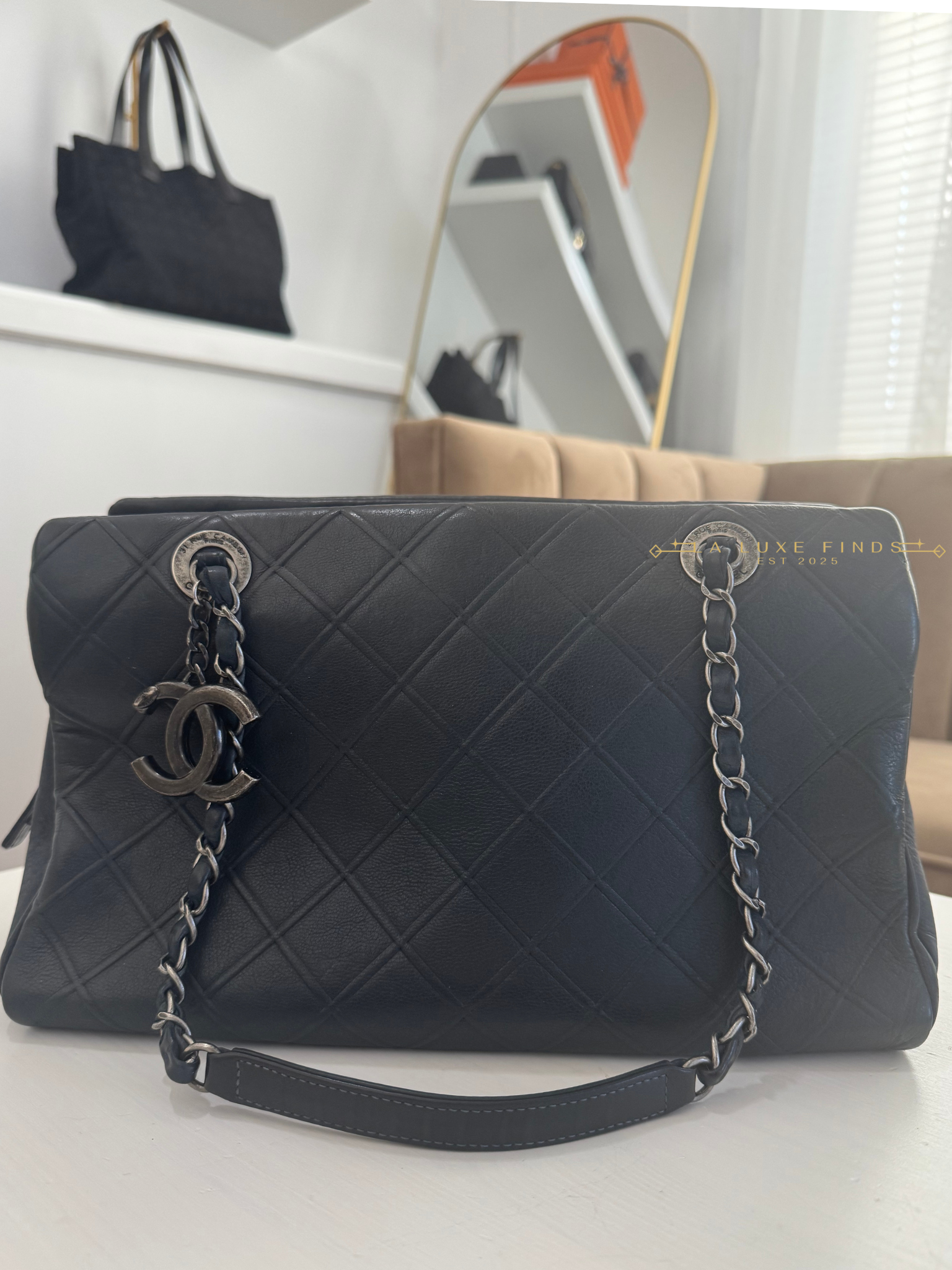 CHANEL 2014 CC Angle Chain Tote