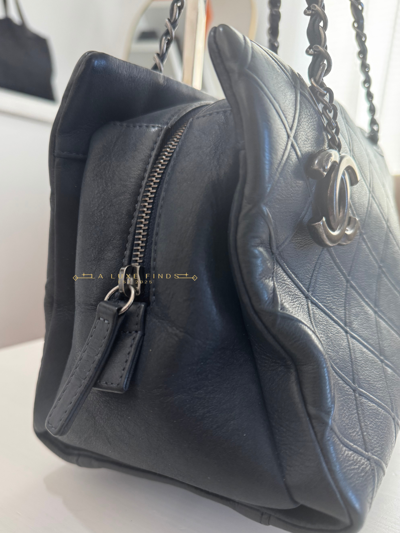 CHANEL 2014 CC Angle Chain Tote