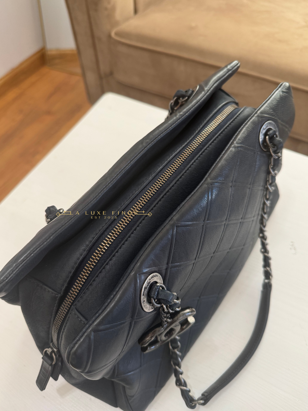 CHANEL 2014 CC Angle Chain Tote