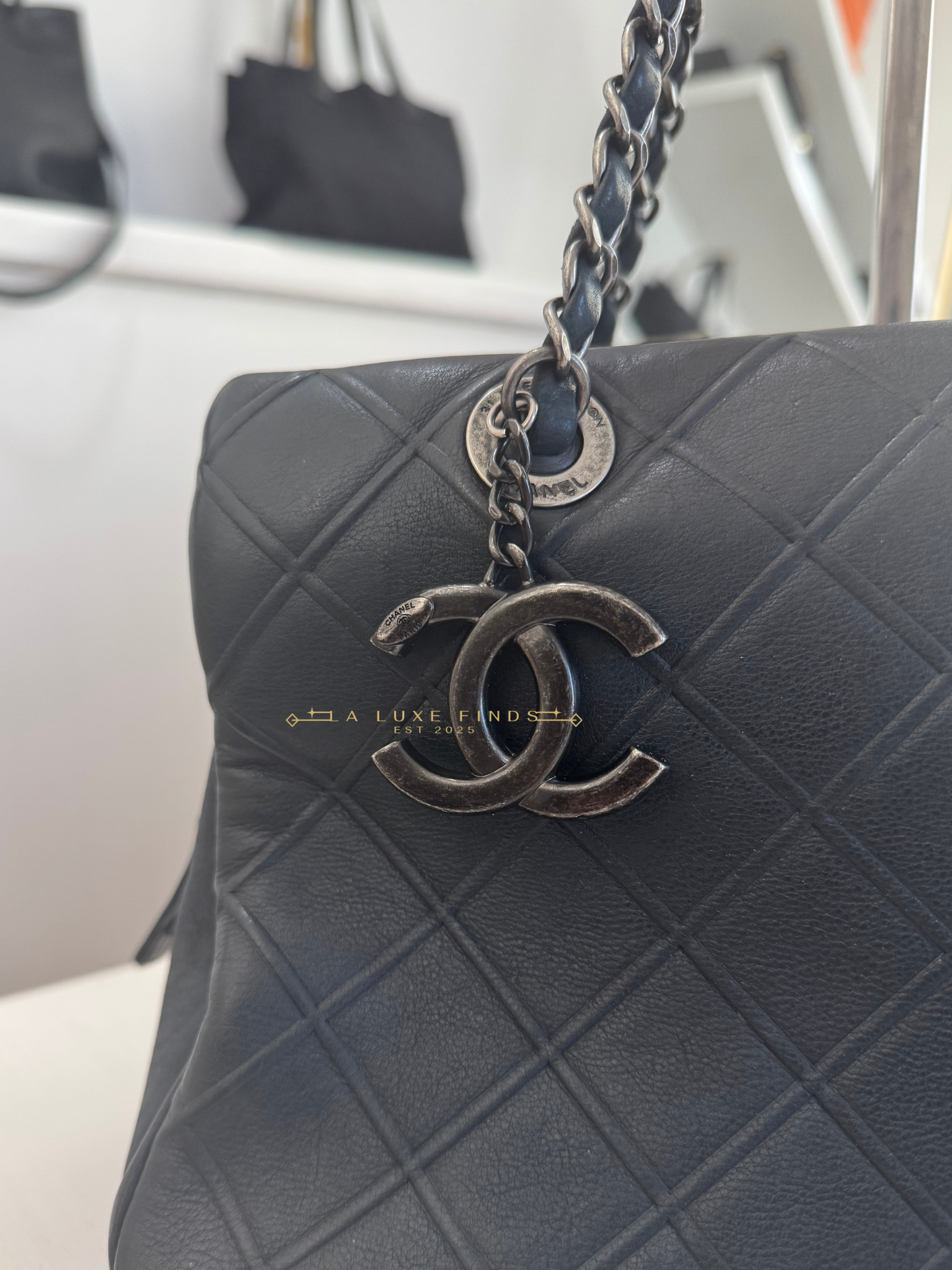 CHANEL 2014 CC Angle Chain Tote