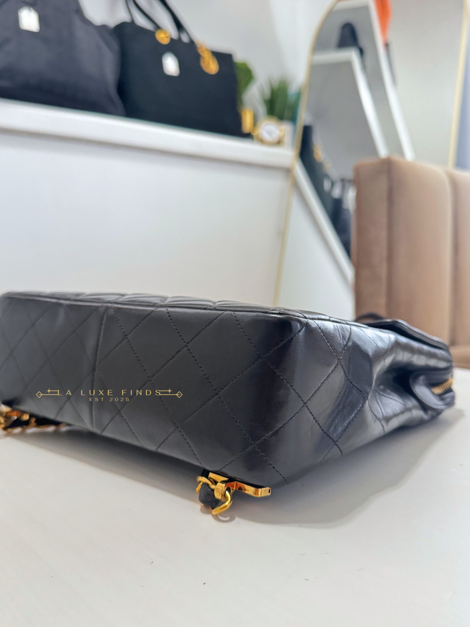 CHANEL Matelasse Lambskin Single Flap Backpack