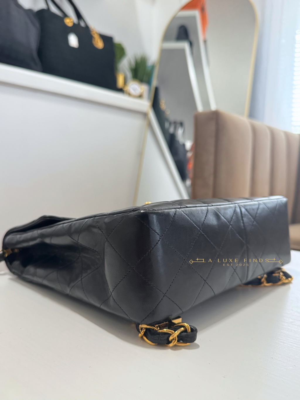 CHANEL Matelasse Lambskin Single Flap Backpack