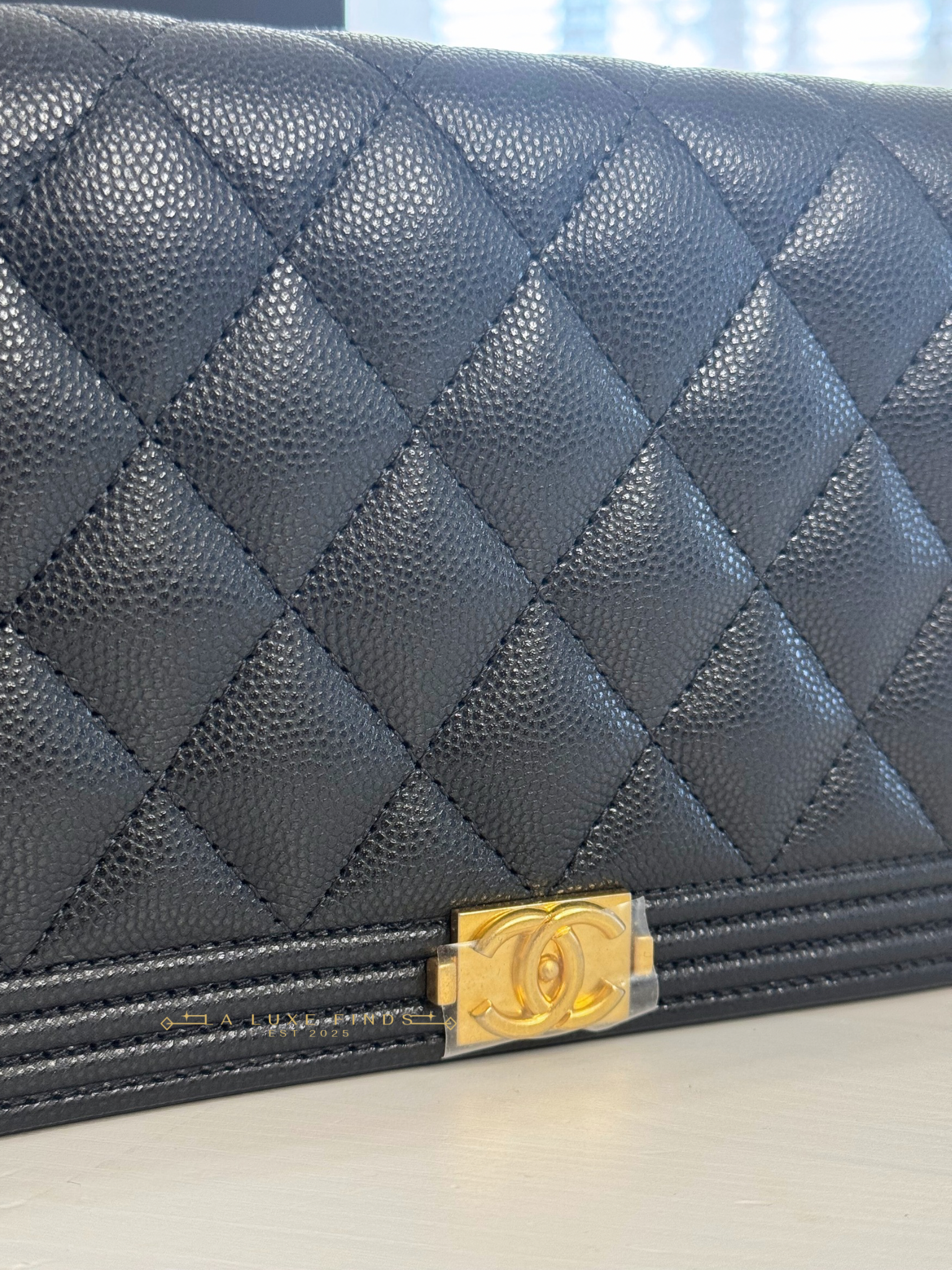 CHANEL Boy Caviar Wallet on Chain