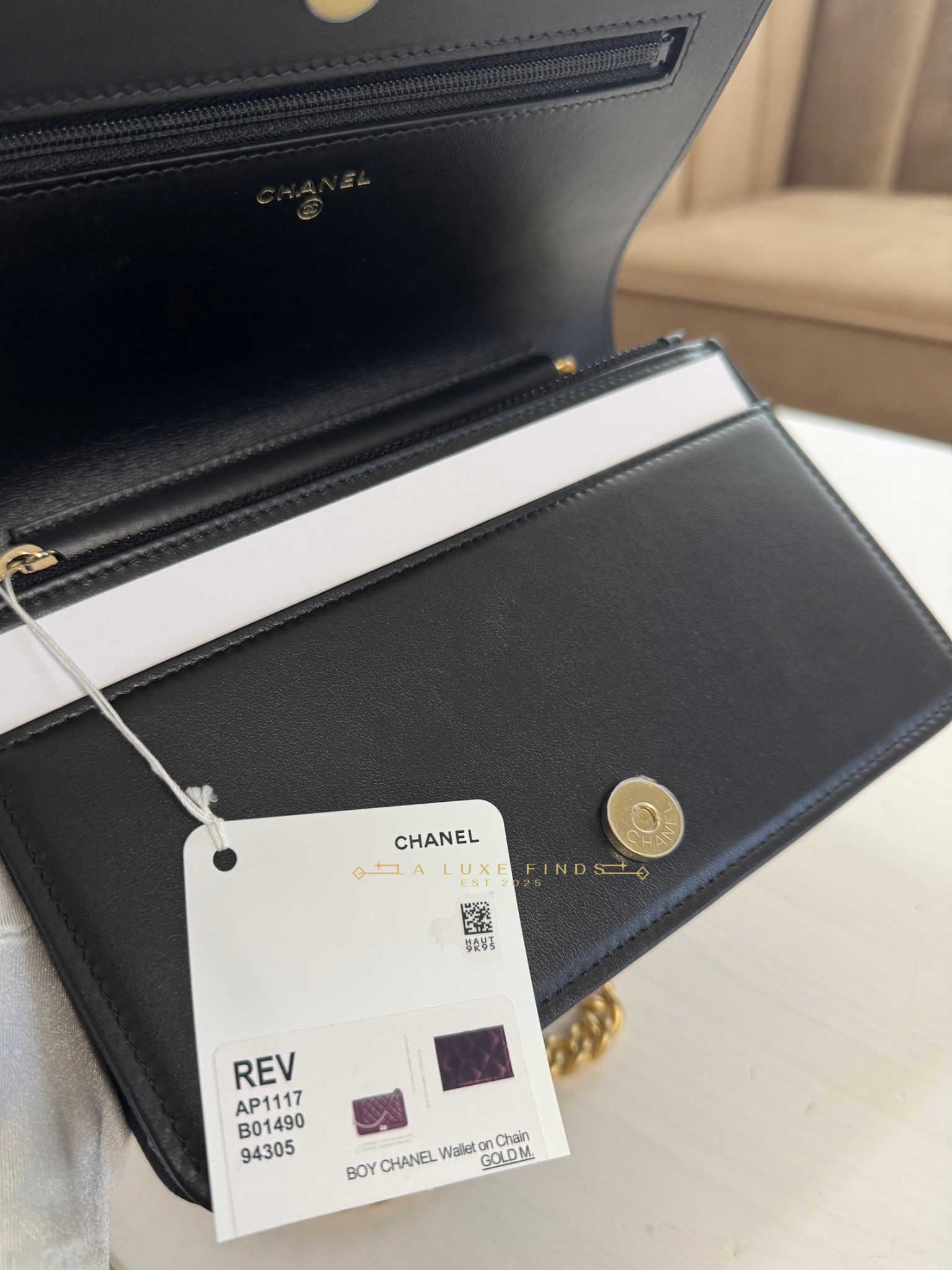 CHANEL Boy Caviar Wallet on Chain