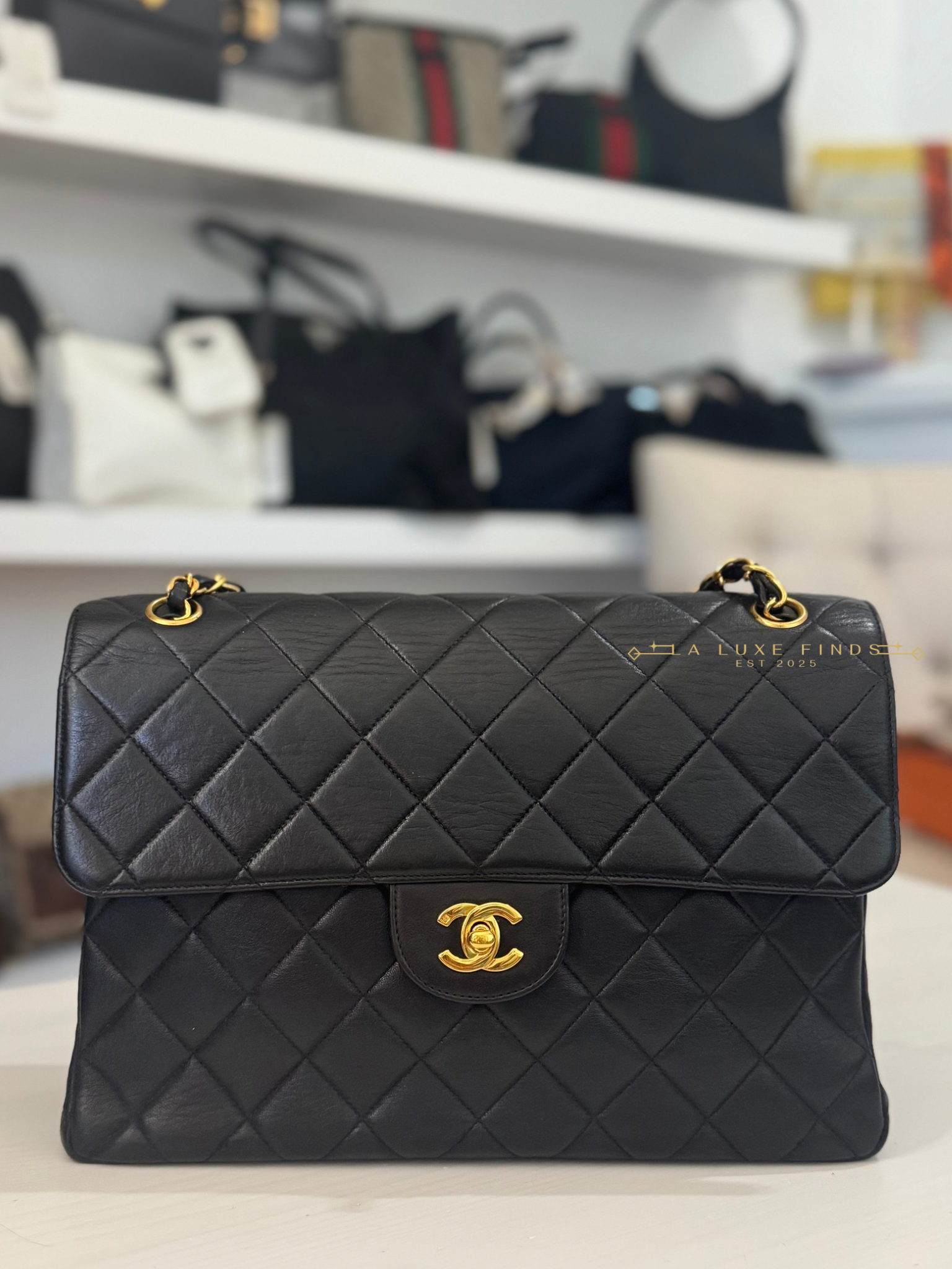 Rare CHANEL Classic Lambskin Double Sided Flap