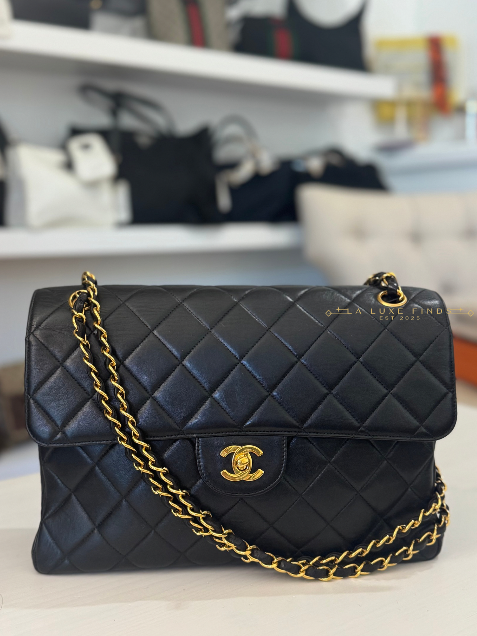 Rare CHANEL Classic Lambskin Double Sided Flap