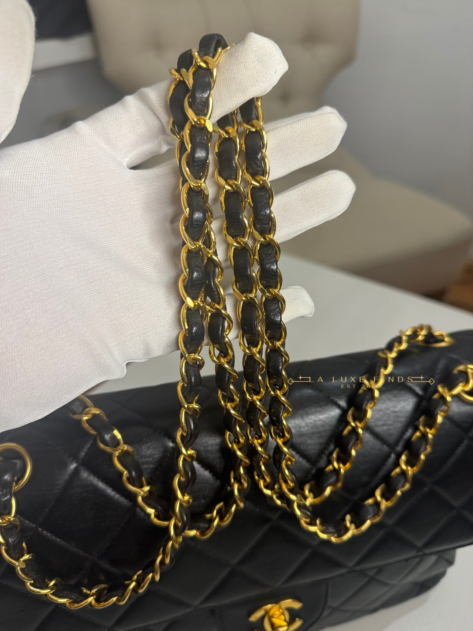 Rare CHANEL Classic Lambskin Double Sided Flap