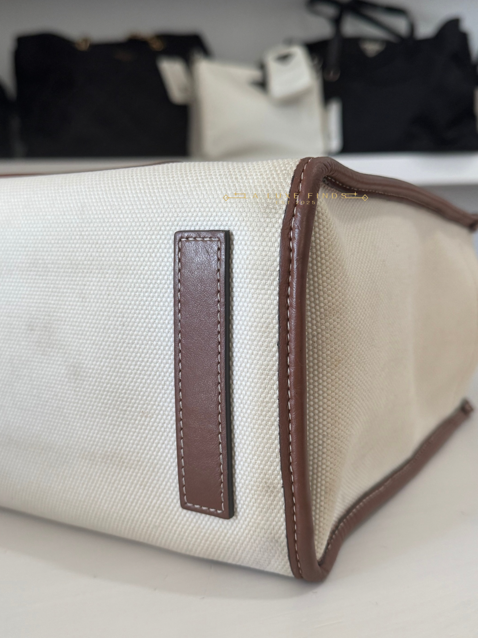 BURBERRY Canvas Freya Tote Bag