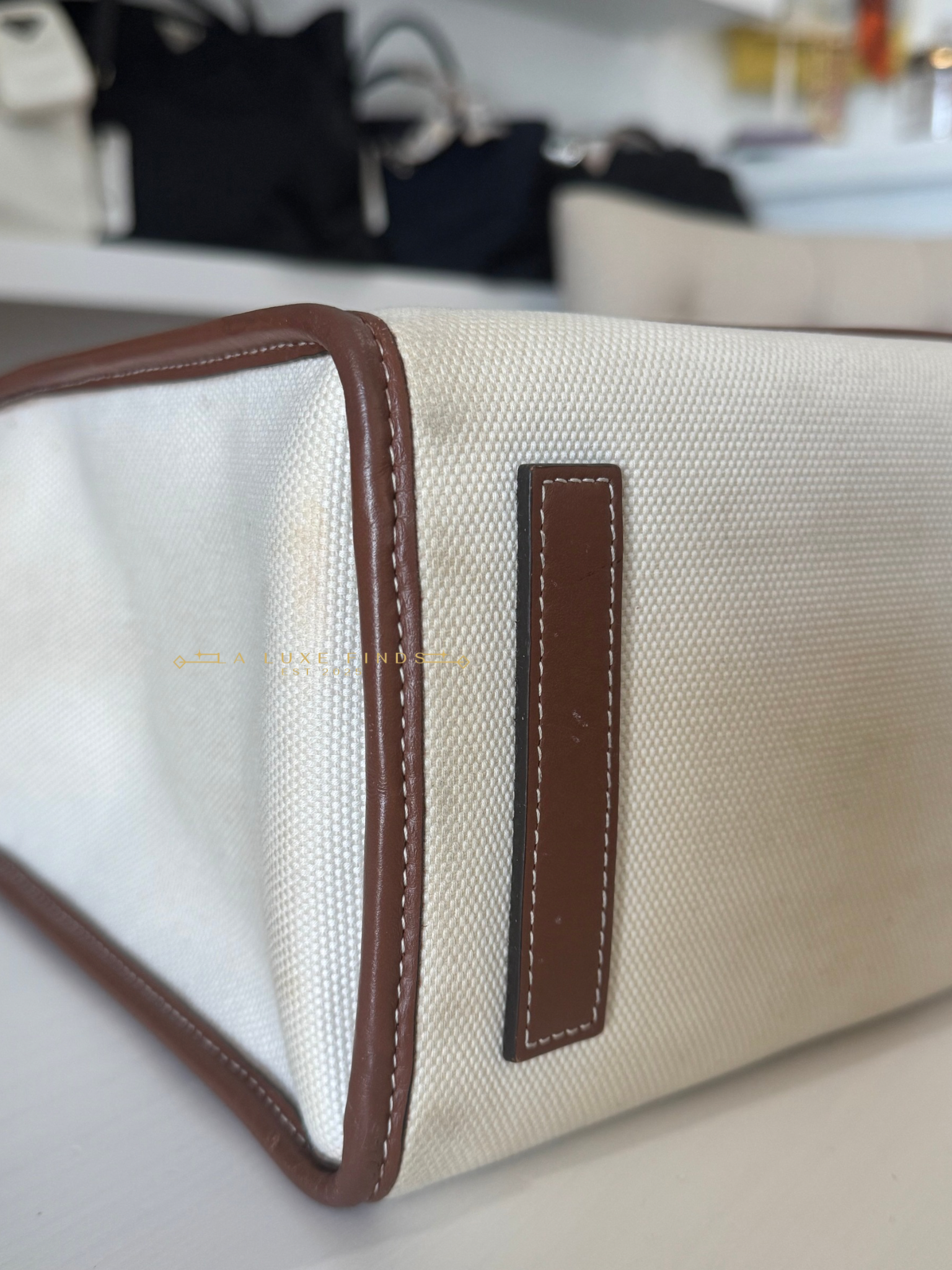 BURBERRY Canvas Freya Tote Bag