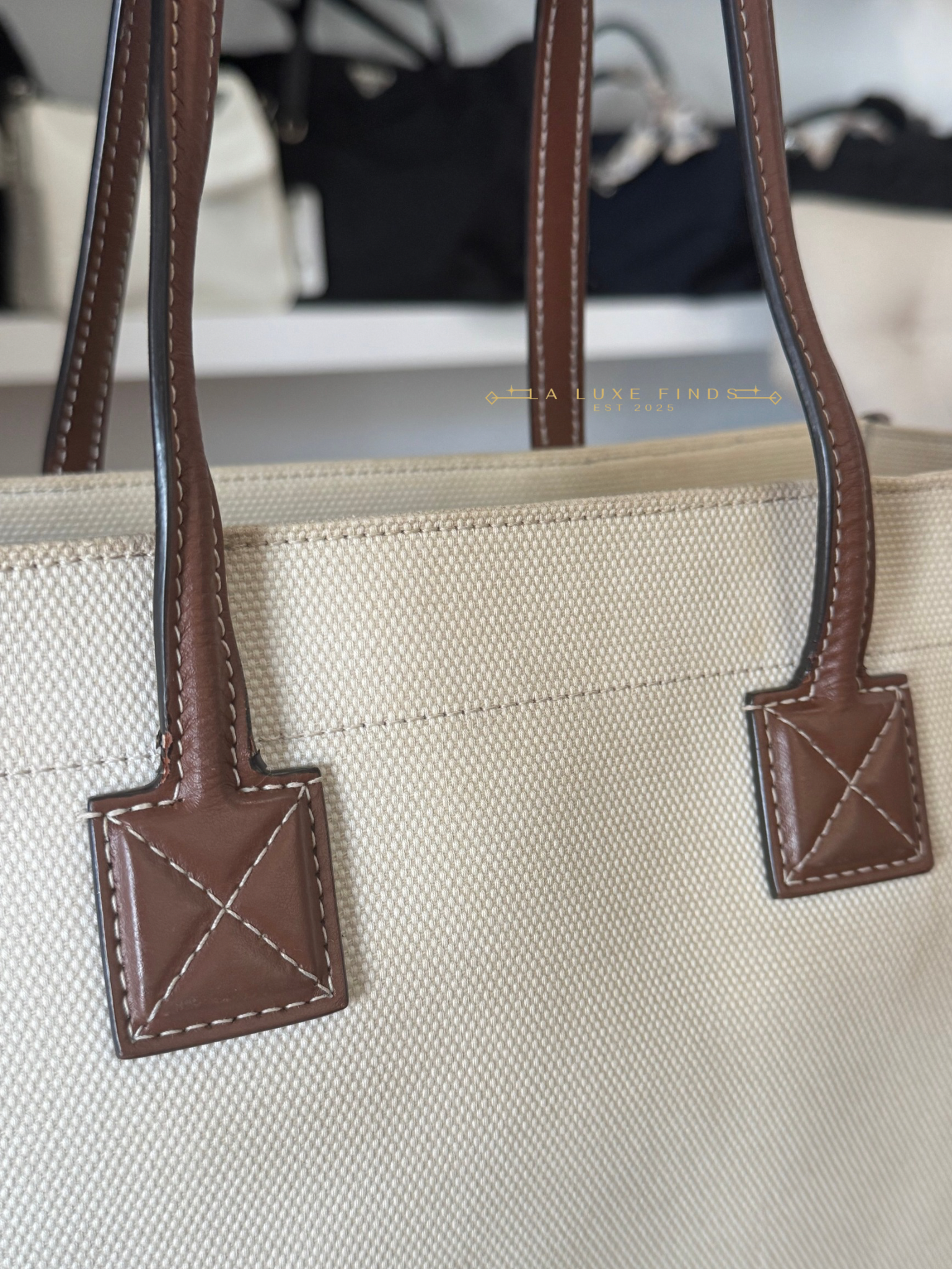 BURBERRY Canvas Freya Tote Bag