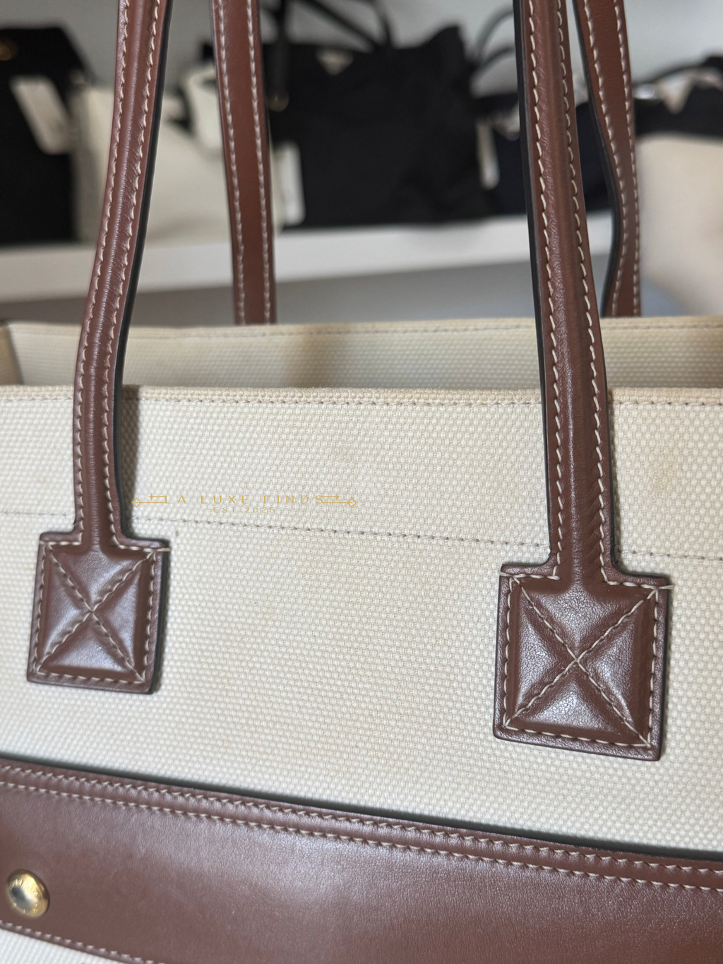 BURBERRY Canvas Freya Tote Bag