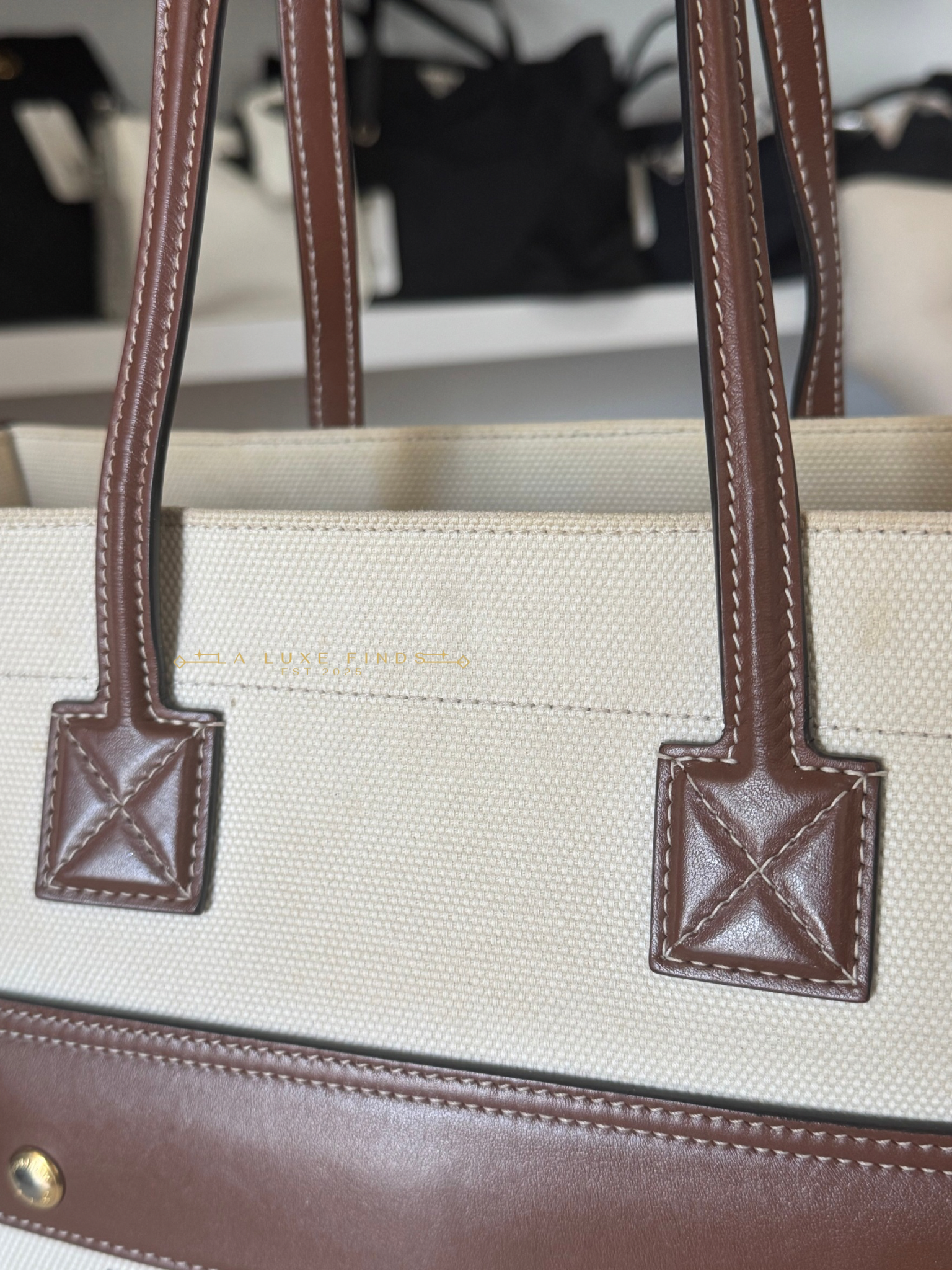 BURBERRY Canvas Freya Tote Bag