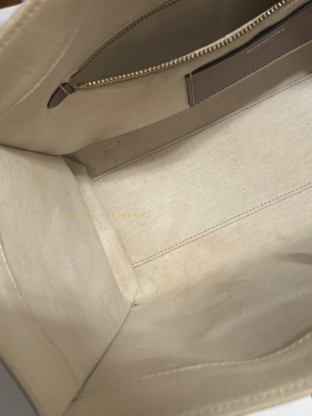 BURBERRY Canvas Freya Tote Bag
