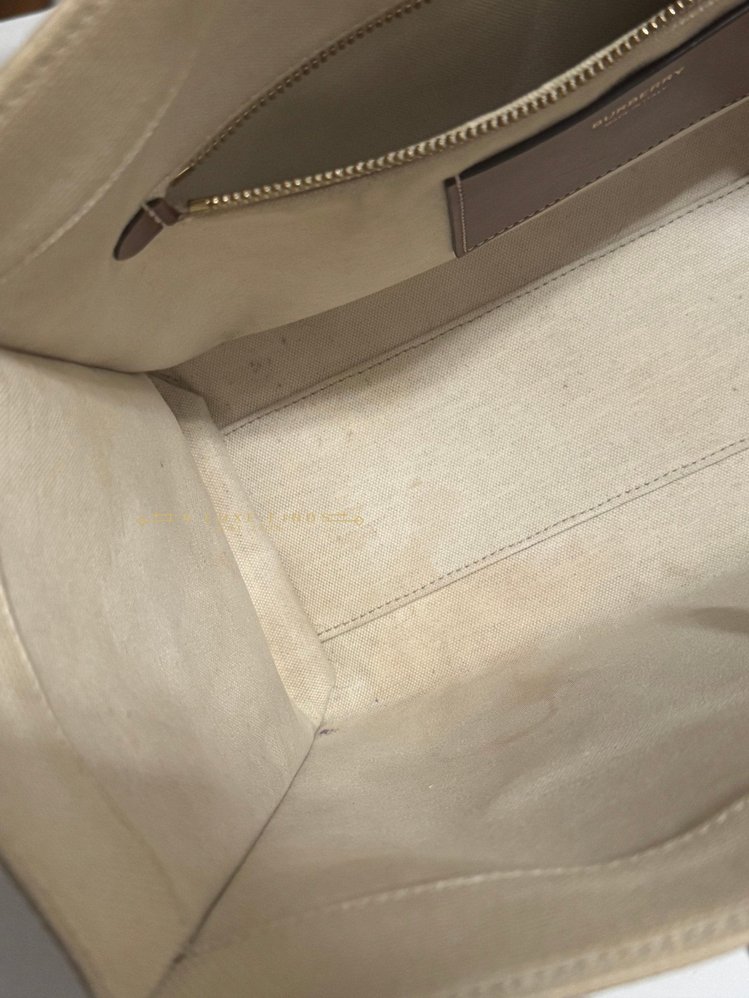 BURBERRY Canvas Freya Tote Bag