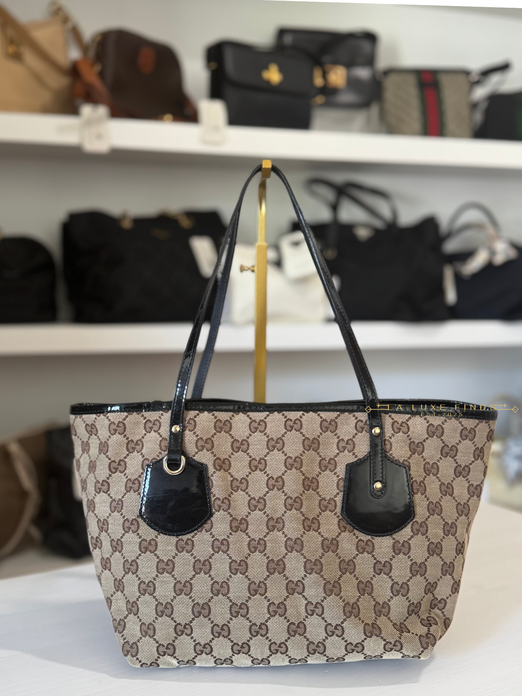 GUCCI GG Canvas Jolie Tote Bag PM