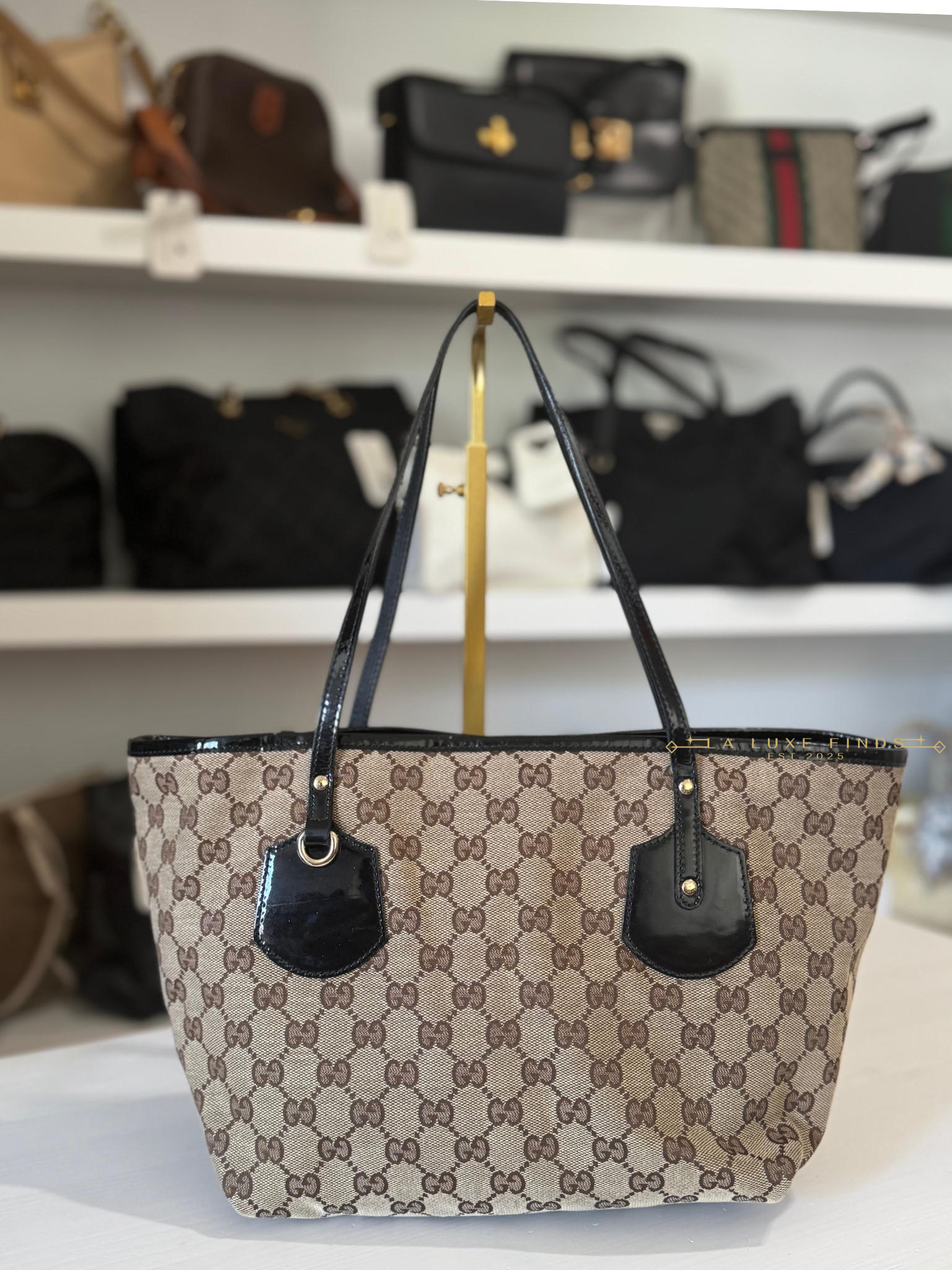 GUCCI GG Canvas Jolie Tote Bag PM