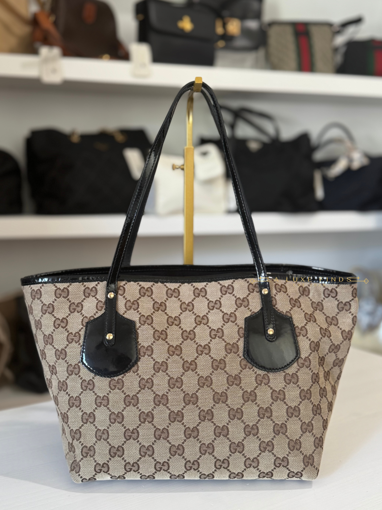 GUCCI GG Canvas Jolie Tote Bag PM