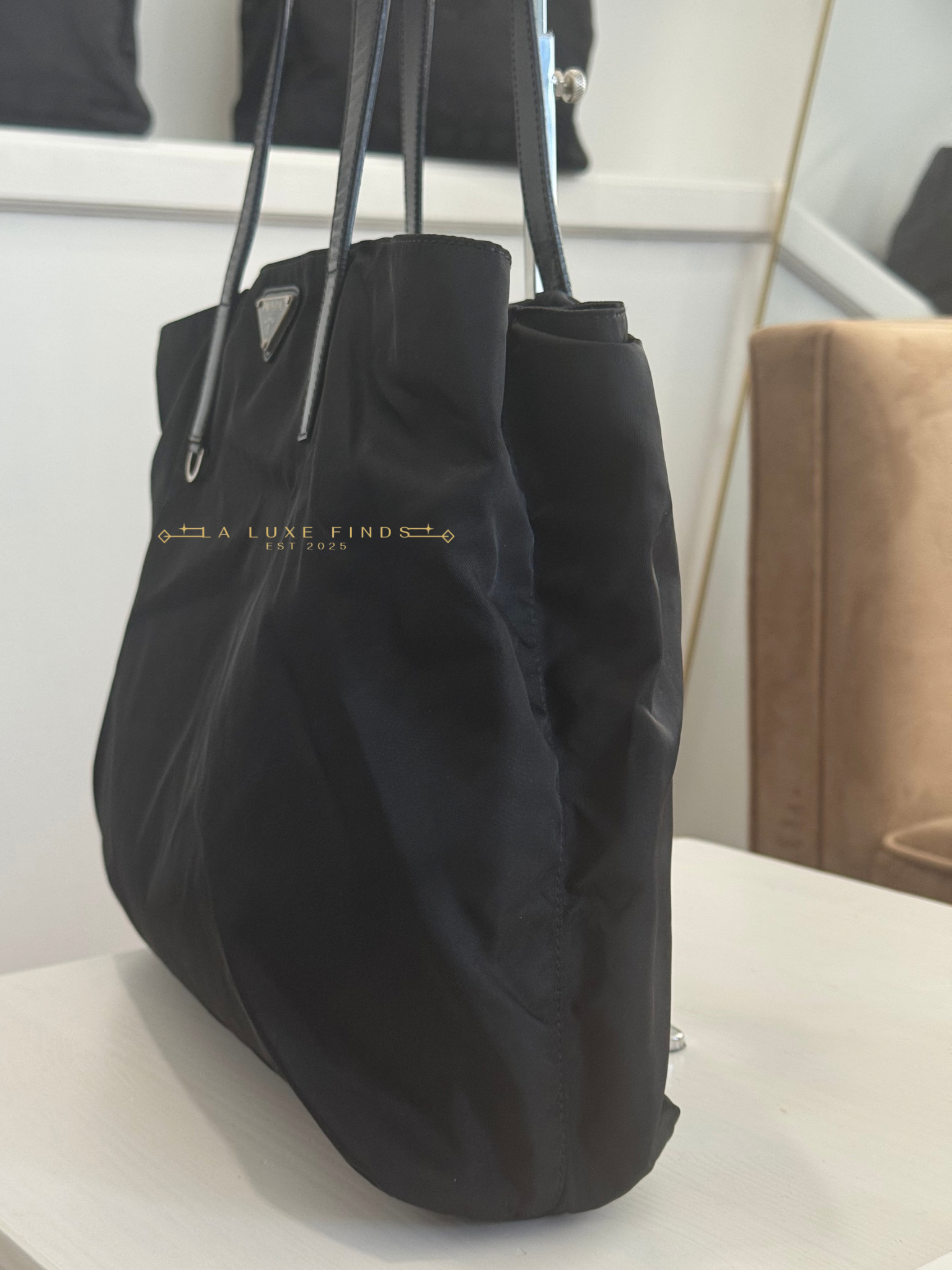 PRADA Tessuto Saffiano Tote Bag