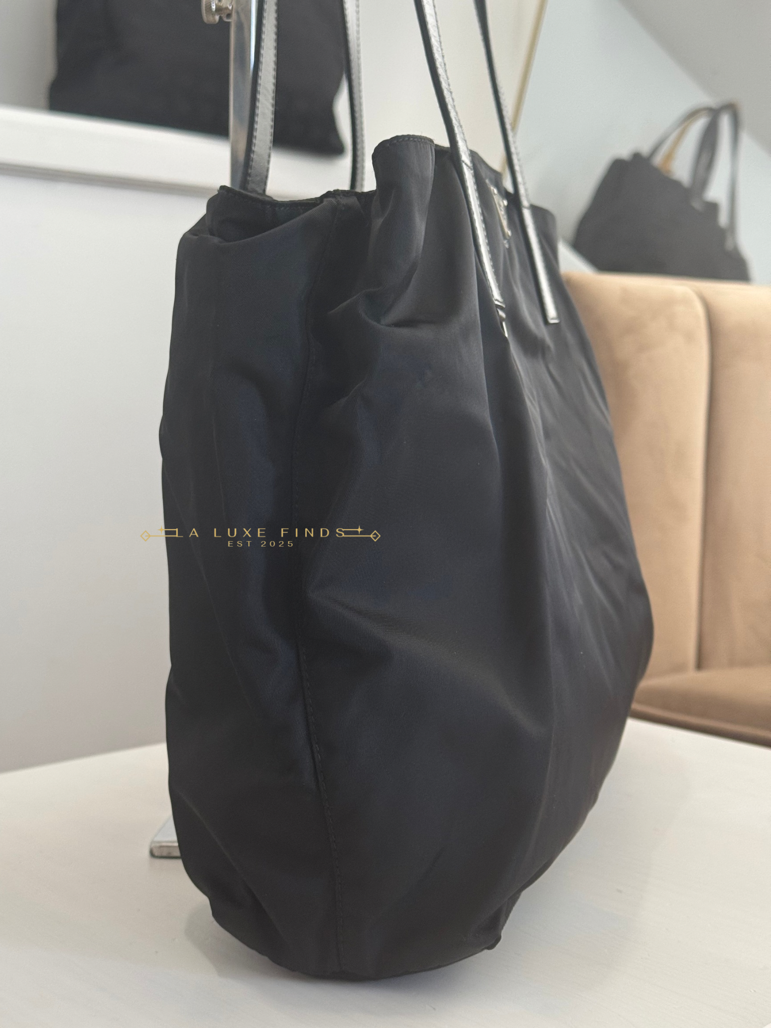 PRADA Tessuto Saffiano Tote Bag
