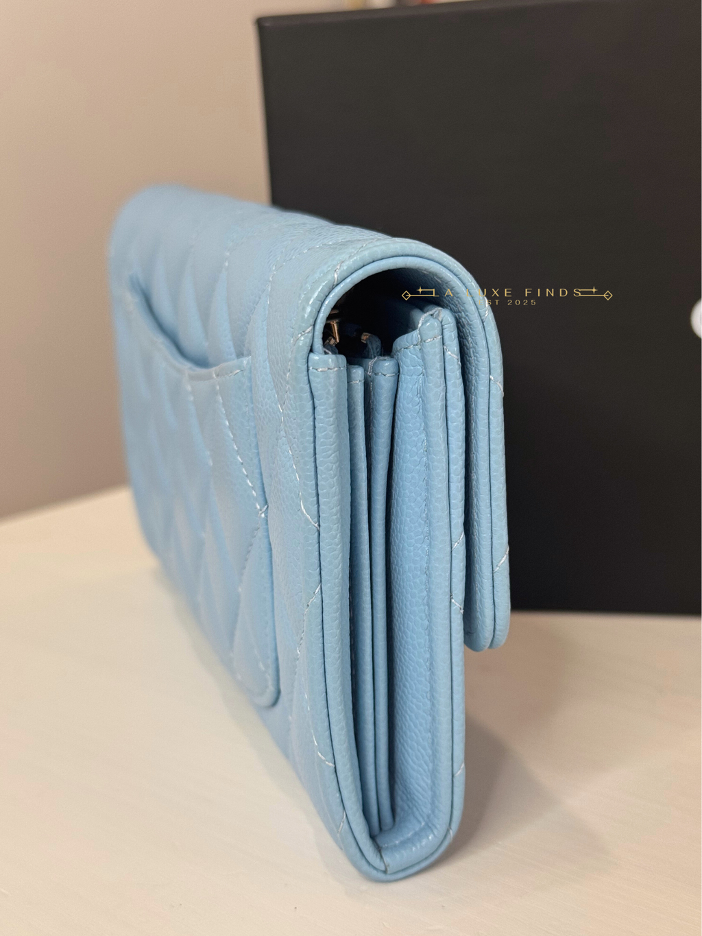 CHANEL Classic Caviar Quilted Long Wallet