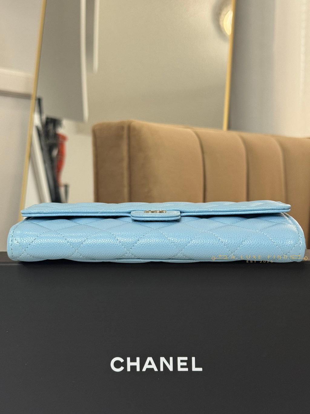 CHANEL Classic Caviar Quilted Long Wallet