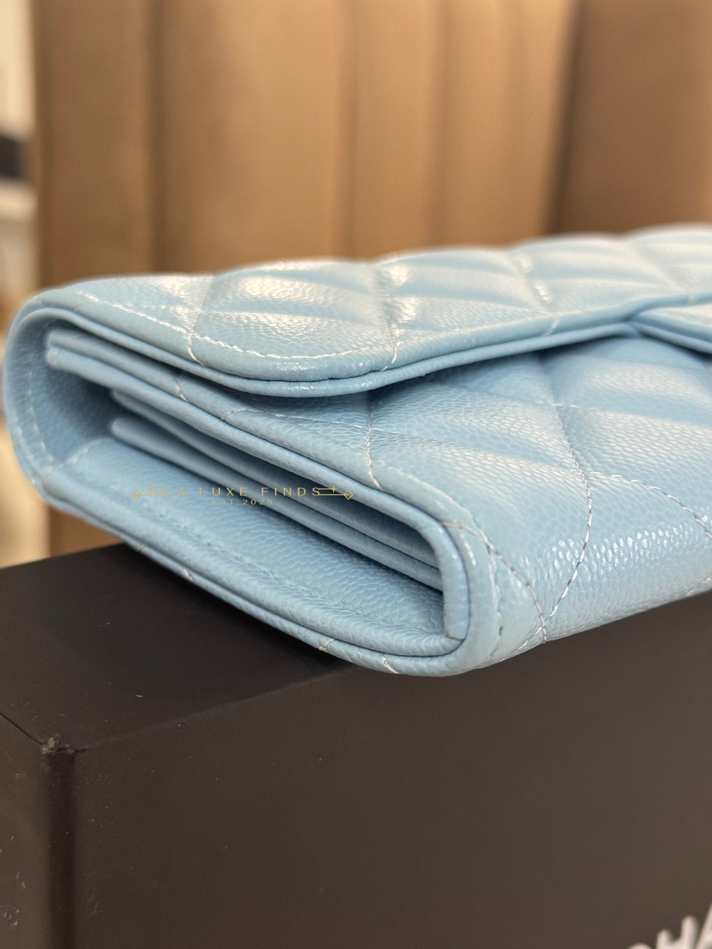 CHANEL Classic Caviar Quilted Long Wallet