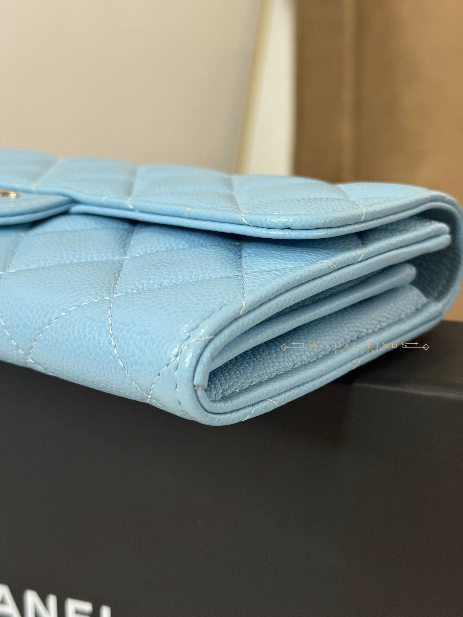 CHANEL Classic Caviar Quilted Long Wallet