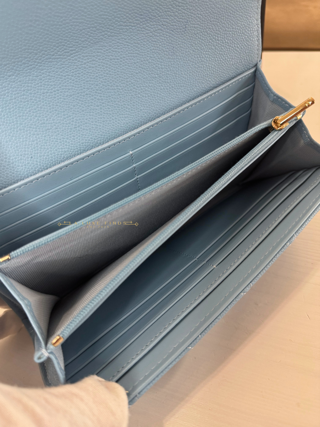 CHANEL Classic Caviar Quilted Long Wallet