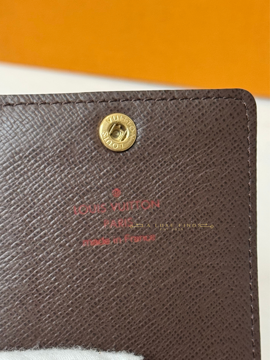 LOUIS VUITTON 2008 Damier Ebene ID Card Holder with Strap