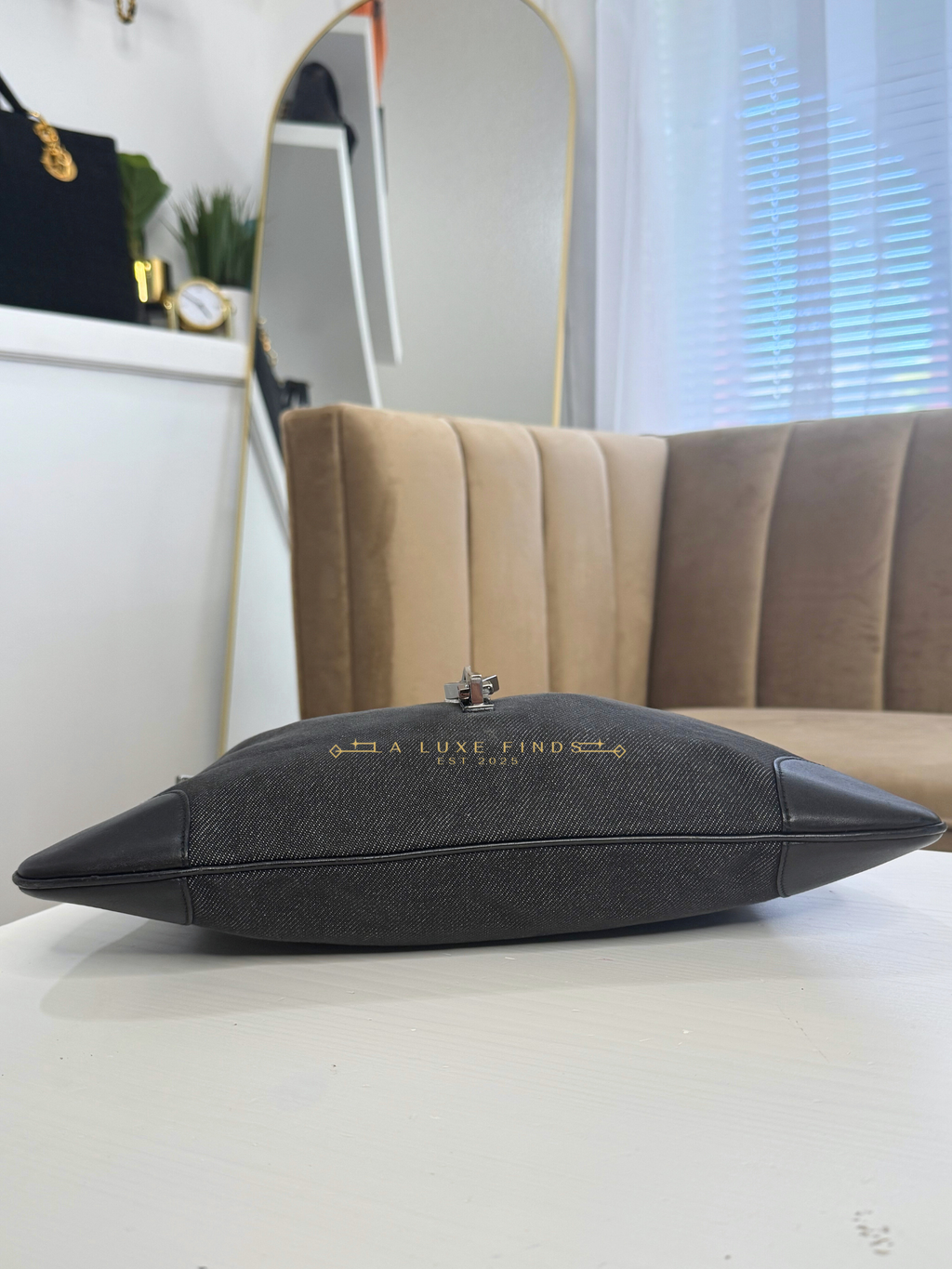 GUCCI Denim Jackie Shoulder Bag