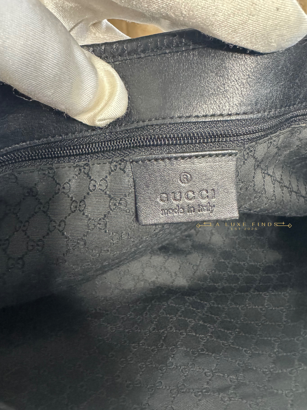 GUCCI Denim Jackie Shoulder Bag