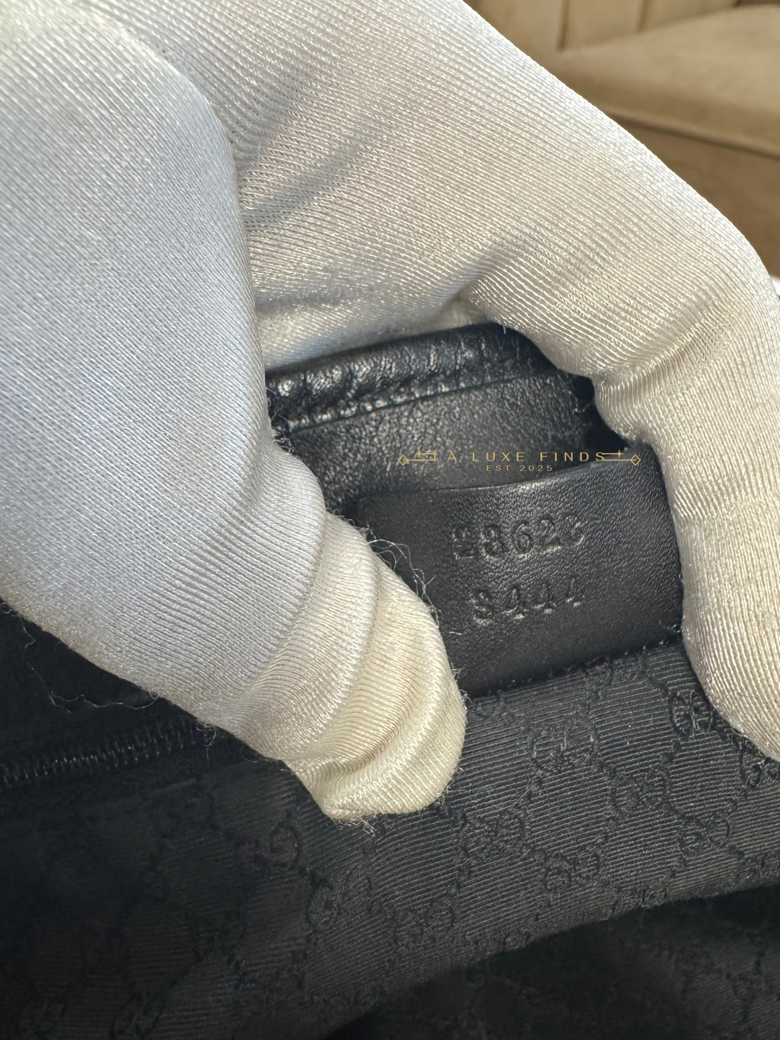 GUCCI Denim Jackie Shoulder Bag