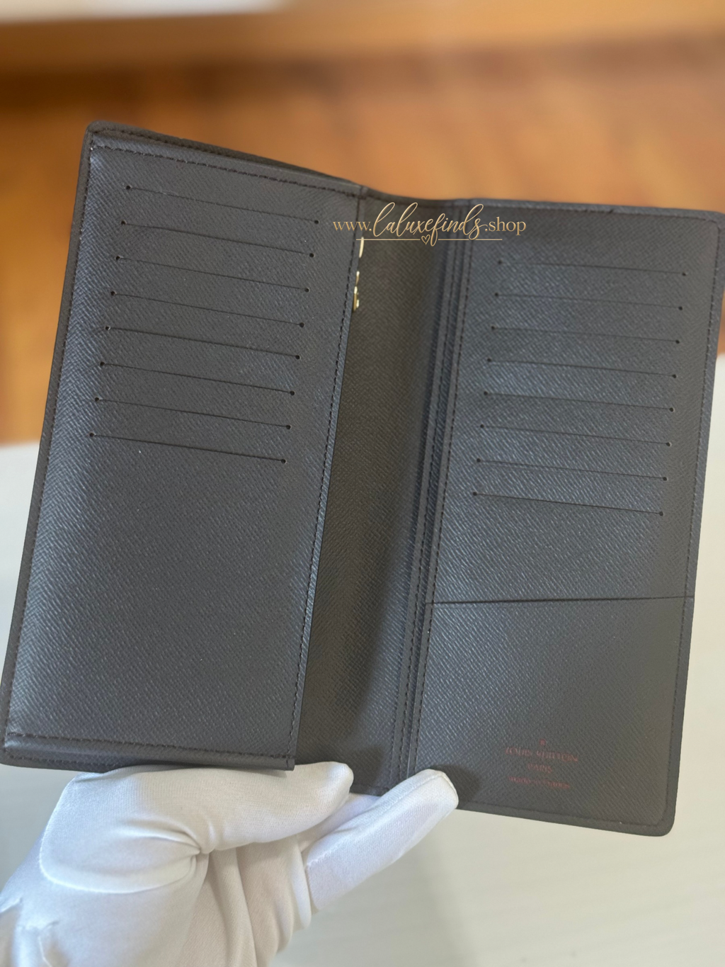 LOUIS VUITTON 2019 Damier Ebene Brazza Long Wallet