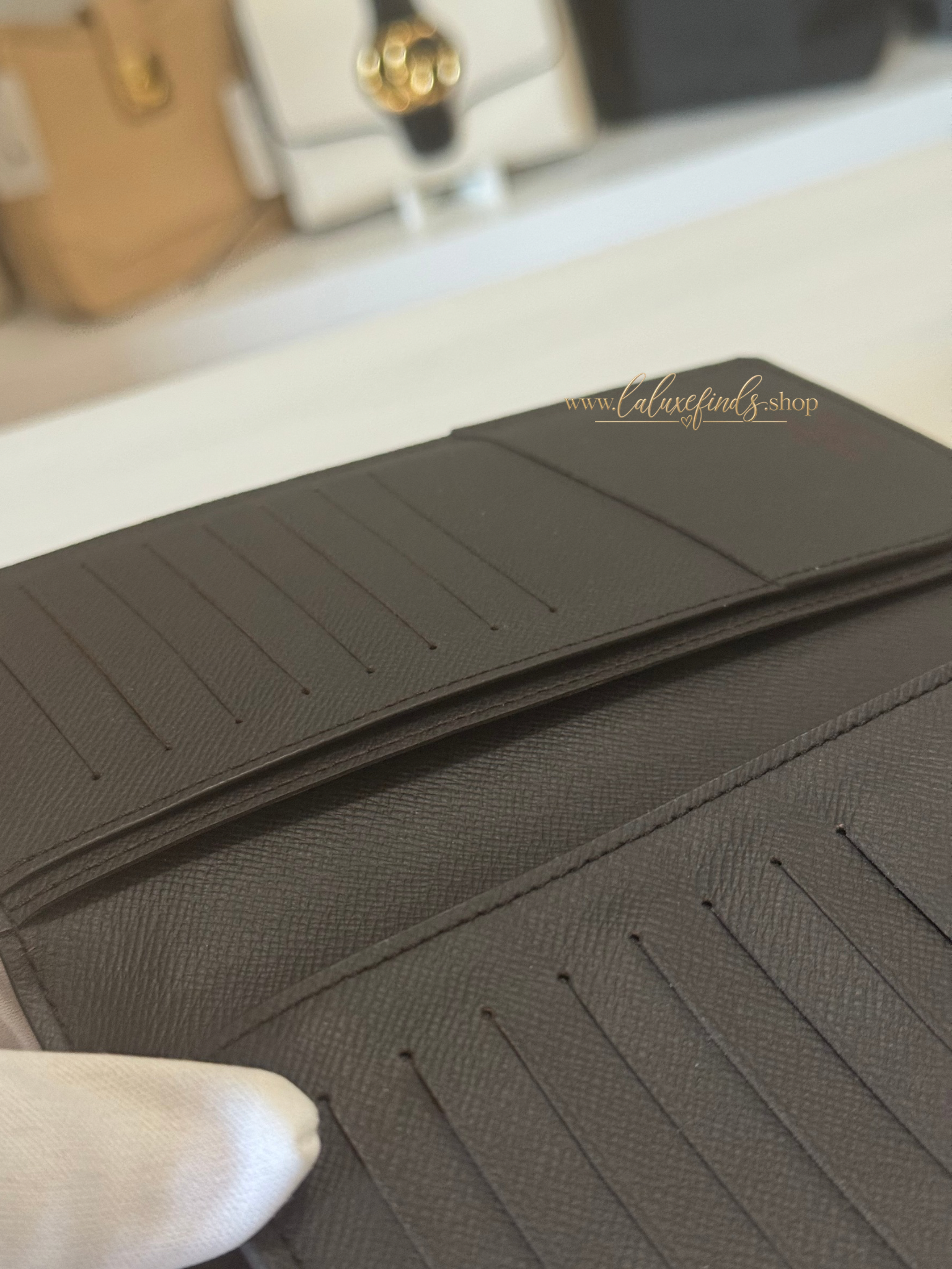 LOUIS VUITTON 2019 Damier Ebene Brazza Long Wallet