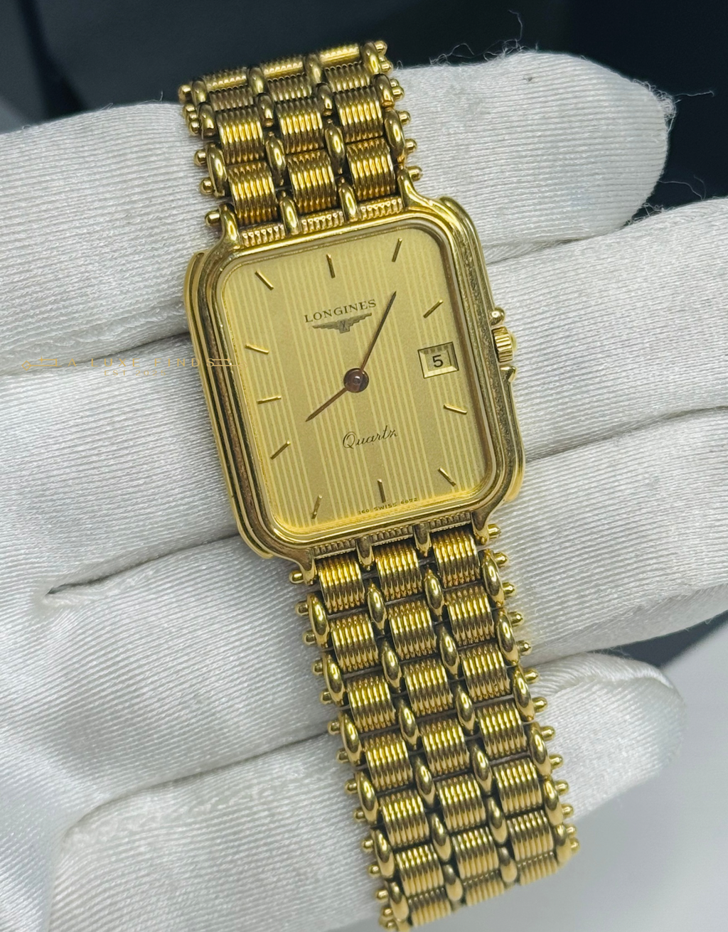 LONGINES 18k Gold Plated Quartz Watch
