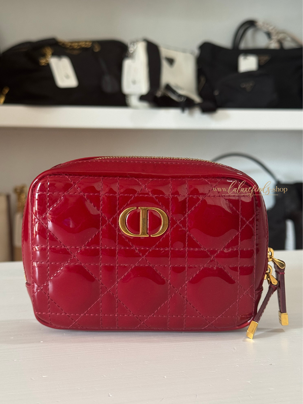 DIOR Caro Patent Cosmetic Pouch